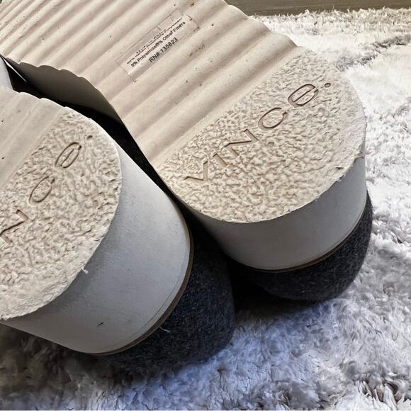 Vince Zeta Gray Felt Platform Loafers – Size 9 - Picture 7 of 10